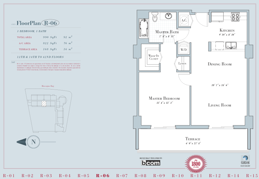 1800 Club Condo Floor Plans